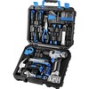 DEKOPRO Drill Set: Tool Set with 8V Blue Cordless Drill,