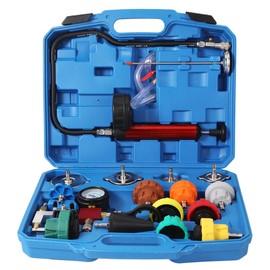 Wenzhon Radiator Pressure Tester Kit, Coolant Pressure Tester and Vacuum Refill Kit for Automotive Cooling System Water Tank Leakage Detection (Universal Fit 18PCS)