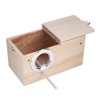 Sheens Bird Breeding Box, Natural Wood Small Bird Nest for