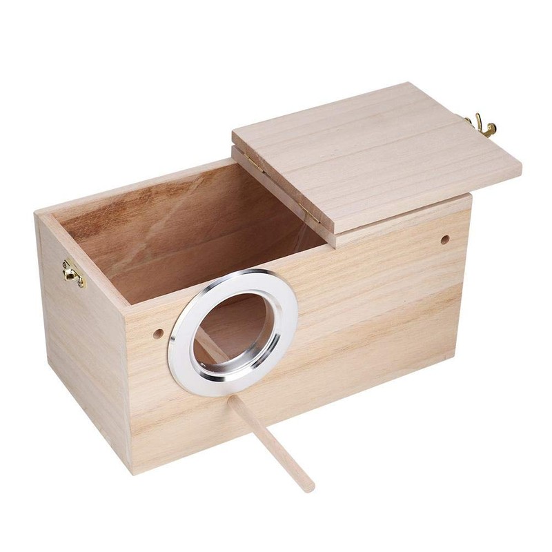 Sheens Bird Breeding Box, Natural Wood Small Bird Nest for