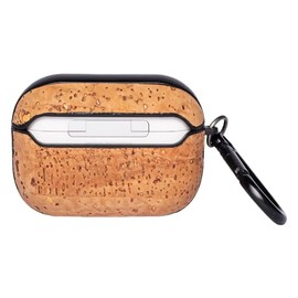 Airpod Pro 2nd Generation Case - Protective Cork Case Cover - Compatible with MagSafe Charging - Plant Based Material - Airpod Case with Keychain - Vegan Cork Material - (VBR Natural)