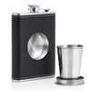 Stainless Steel 6.8 Ounce Hip Flask with Built in Collapsible