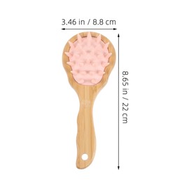 minkissy 2pcs Shampoo Massage Comb Brush Hair Hair Comb Massage Comb Curly Hair Comb Hair Stylist Combs Scalp Combs Massage Hair Comb Wood Pink