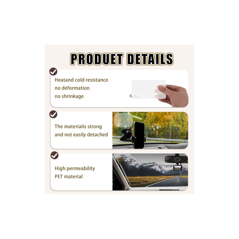 8-Piece Dashcam Windshield Sticker Kit for Easy Installation