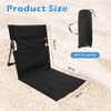 CEWROM Beach Chair with Backrest, Floor Chair Folded Seat Cushion,