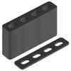 GBGS 20 PCS 4-1/4" Black Flat Straight Brace Brackets,Slotted Slightly