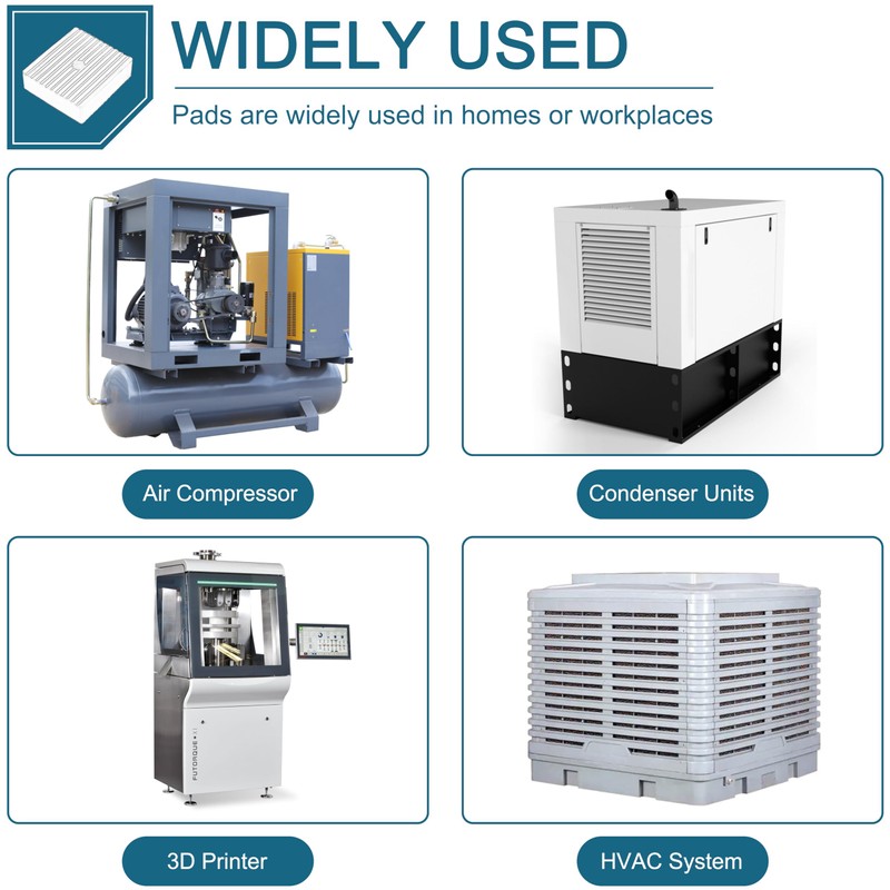 3 Pack Shock pad for air Compressor or Equipment Solid