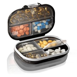 Ptyism Pill Box for On the Go Tablet Box 7 Days for Travel, Travel Pill Box, Pill Organiser Travel for Travel and Daily Use etc