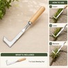 Stainless Steel Crack Weeder with Wood Handle – 11-Inch L-Shaped