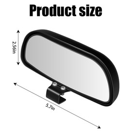 BESULEN Blind Spot Mirror for Car, HD Glass Adjustable Convex Rear View Mirror, Auto Exterior Accessories Auxiliary, Universal Rectangle Wide Angle Blind Spot Mirror for Car, SUV, Truck (Black)