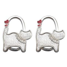 Handbag Hook, Foldable Cute Cat Pattern Portable Table Hook Handbag Hanger for Hanging Purse, Bag, Women Girls Gifts (Type 10)