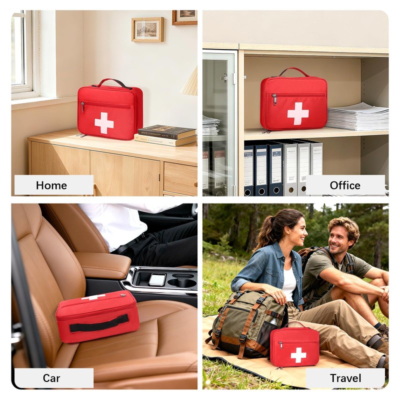 Gatycallaty First Aid Bag Empty Emergency Treatment Medical Bags Multi-Pocket