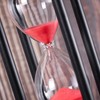 Hourglass Timer with Red Sand, 45 Minute Wooden Frame Sand