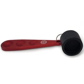 Bulletproof Caliber Chalker - Ultimate Pool Chalk Holder for Billiards - Portable Pool Table Accessories - Uniquely Innovative, Durable and Multi-Use Cue Tip Shaper - Red (Round Chalk)