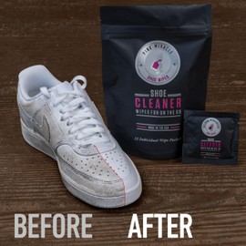 Pink Miracle Quick Clean Shoe Cleaner Wipes (12 Pack) for Fast Sneaker Cleaning on the Go!