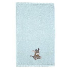 Sterntaler Kinderhandtuch Esel Emmi, Alter: ab 0 Monate, 50 x 30 cm, Hellblau