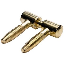Merriway BH01779 (4 Pcs) Anuba Male and Female Lift Off Screw-in Cupboard Cabinet Hinge, Brass Plated 36mm (1.7/16 inch) - Pack of 4 Pieces