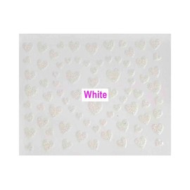 Black Glitter Heart Nail Sticker Self Adhesive Nail Decals White Nail Wraps Stickers Manicure Supplies for Women Nails Full Long Lasting Easy Apply and Remove