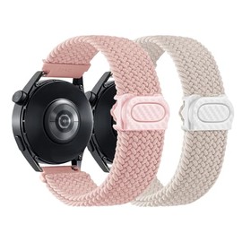 ZZHBSR Woven Nylon Watch Strap 20 mm Bracelet for Men and Women Watch Straps Elastic Smartwatch Replacement Strap Quick Release Adjustable Breathable Sports Watch Strap