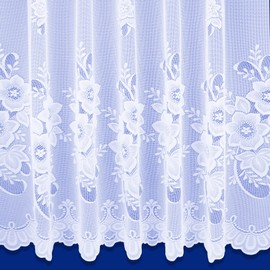 NetCurtainsUK Washington Floral Pattern Net Curtains In White - Sold By The Metre (Drop: 229cm (90'')) (WASHINGTONNET01)