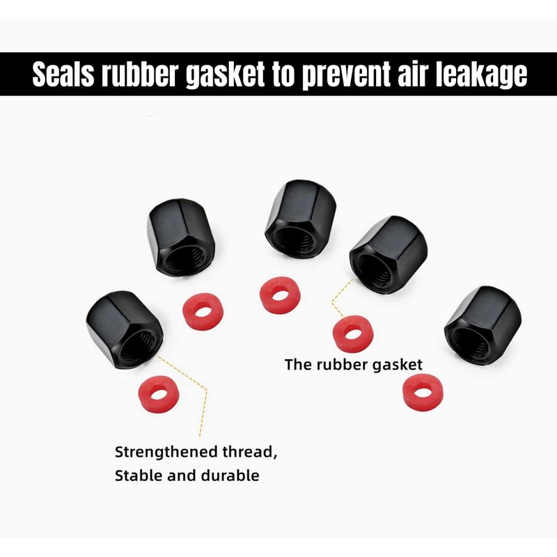 for Mazda CX5 Black Metal Tire Valve Stem Cap Covers