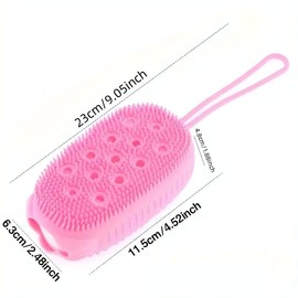 Ximimark 4pc Double-Sided Silicone Bath Brush for Deep Exfoliation and Thorough Skin Cleansing - Delivers A Soft and Gentle Massage for A Revitalized Complexion - Ideal Bathroom Accessory