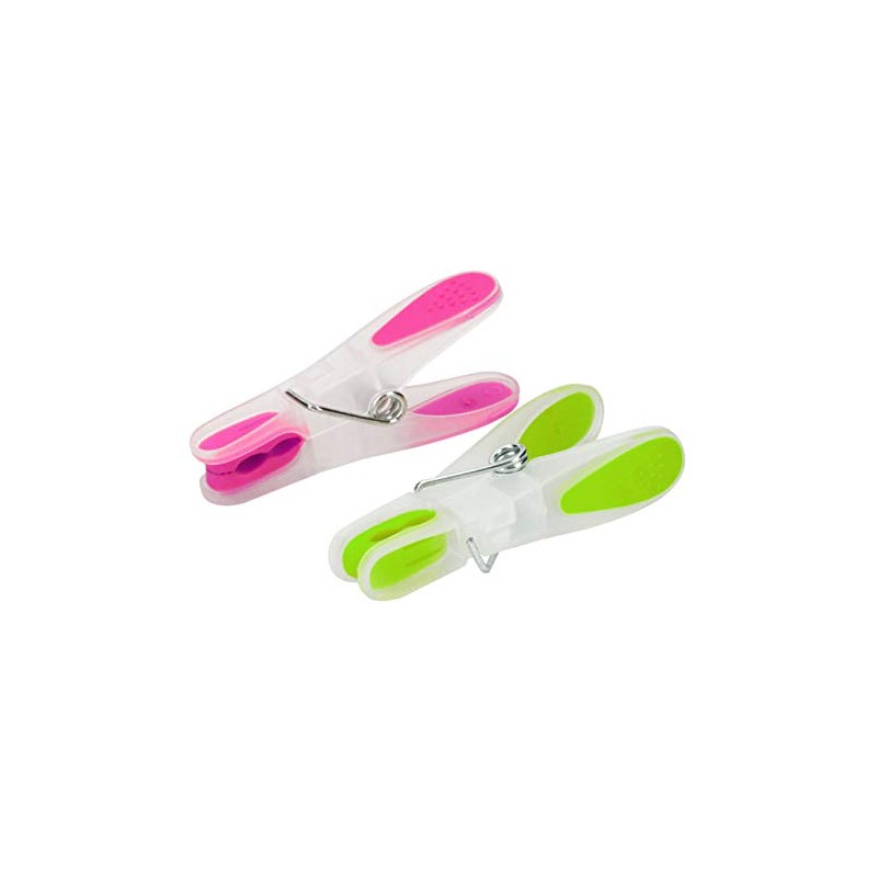 DLux Washing Line Pegs Strong Soft Rubber Grip Clothes Line