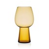 Mikasa Phoebe Goblet Beer Beverage Glass, Set of 4, Amber
