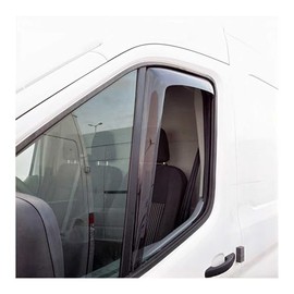 OMAC Wind and Rain Deflector Compatible with Ford Transit 2014-2025 Dark Acrylic 2-Piece Set