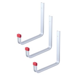 Alberts 800918 Wall Hooks | Available in Various Designs | Angled | Aluminium | Depth 190 mm | Height 200 mm | Set of 3