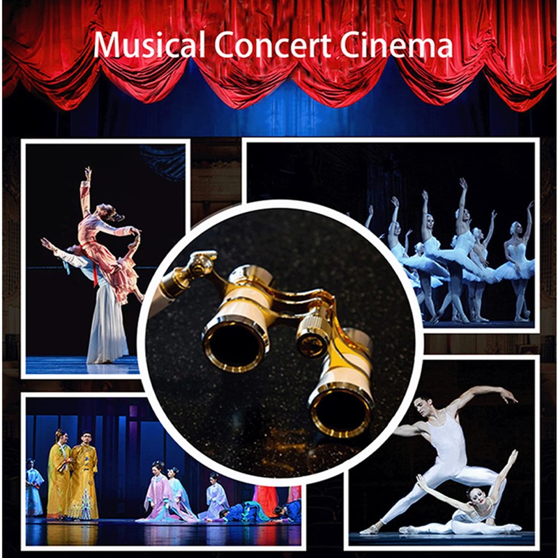Yourelexit® Opera Glasses Binoculars Lorgnette Theater Optical Glasses Mini Compact