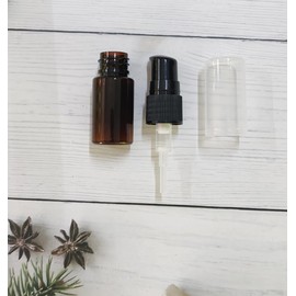 12Pcs 10ml Plastic Amber Lotion Pump Bottle with Press Pump Head Refillable Sample Travel Bottles Toiletries Liquid Container Dispenser for Makeup Emulsion