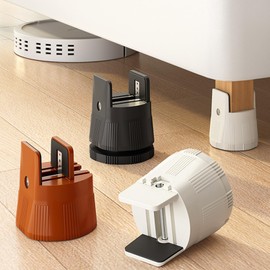 INOVASHON Furniture Risers with Screw Clamp, Desk Riser Blocks with Height Adjustable 2.4-3.1'', Heavy Duty Bed Risers Fit Square/Round Chair Leg Diameter 0.3-1.9'', Chair Raisers Extenders for Sofa