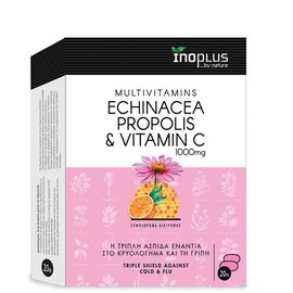 Inoplus Echinacea Propolis Vitamin C 1000mg, 20 Τabs