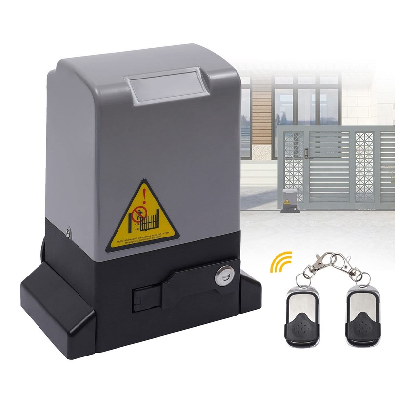YIPONYT 1400lb Chain Driven Automatic Sliding Gate Opener with 2