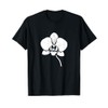 Exquisite Elegant Monochrome Orchid Bloom Shapes Mania T-Shirt