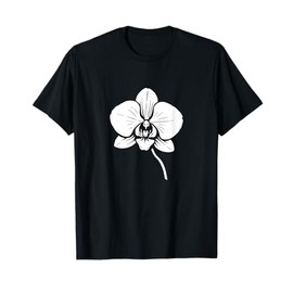 Exquisite Elegant Monochrome Orchid Bloom Shapes Mania T-Shirt