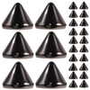 SUPVOX 100pcs 10mm Acrylic Bullet Spike Cone Studs, Beads, Sew