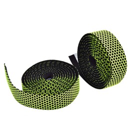 PLATT Road Bike Handlebar Tapes Bicycle Bar Tape Superior Breathable Hexagon Non-Slip Bike Handlebar Tape Bike with Bar End Plugs,Green (2PCS Per Set)