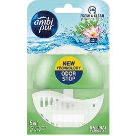 AMBI PUR Toilet Air Freshener (Holder + Refill 55 ml) - Bamboo & Lotus Pack of 6