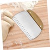 Dough Scraper, Stainless Steel, Dough Card with Non-Slip Wooden Handle