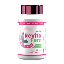 Revitafem Multivitamínico Mujeres 30caps 500mg Fórmula Natural Isoflavonas Damiana Vitaminas