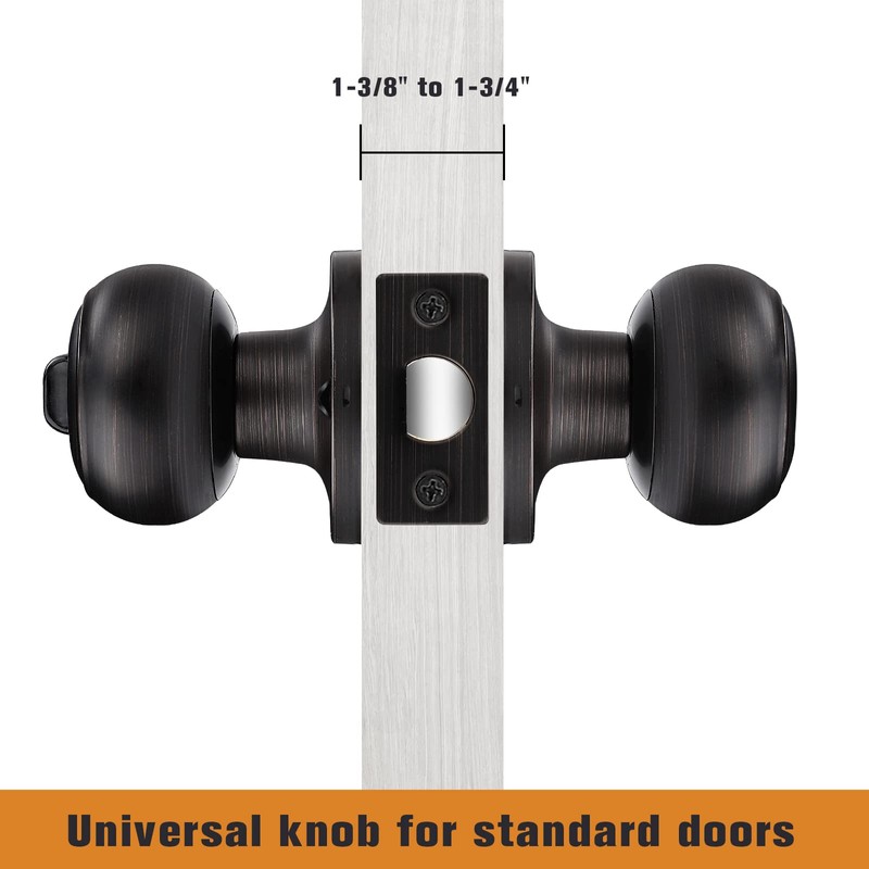 Probrico Privacy Door Knobs Door Handles, Interior Door Knobs Keyless