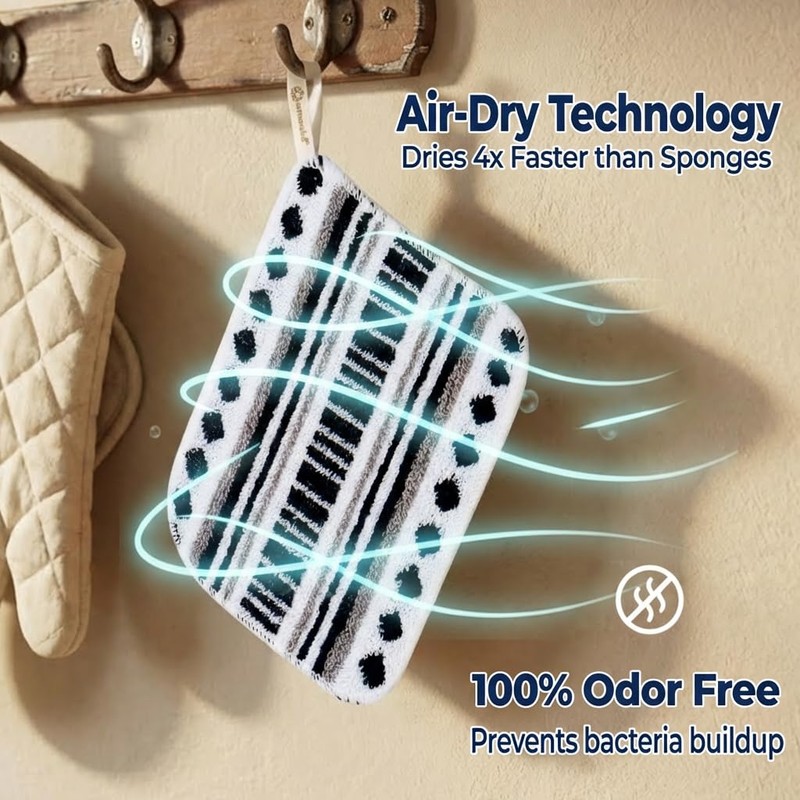 GEN II Dish Washing Scrubbers (5-Pack), Made in Green Kitchen