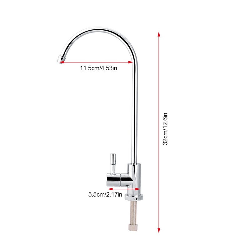 1/4" Grifo de fregadero de cocina, Grifo de cuello de