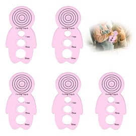 XHHTEC 5pcsPaper Quilting Instrument DIY,Paper Cardmaking Project Tools,Rolling Curling Card Making Kits,Paper Quilting Grooving Tools of Different Sizes,Curling Coach Cute Doll Shape (Pink)