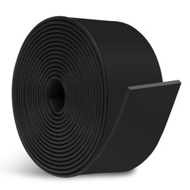 Neoprene Rubber Strips, Rubber Mat, Solid Rubber Plate for Flooring, Seals, Vibration Protection, Non-Slip, DIY Sealing and Shock Absorption (Black, 5 mm x 25 mm x 3 m)