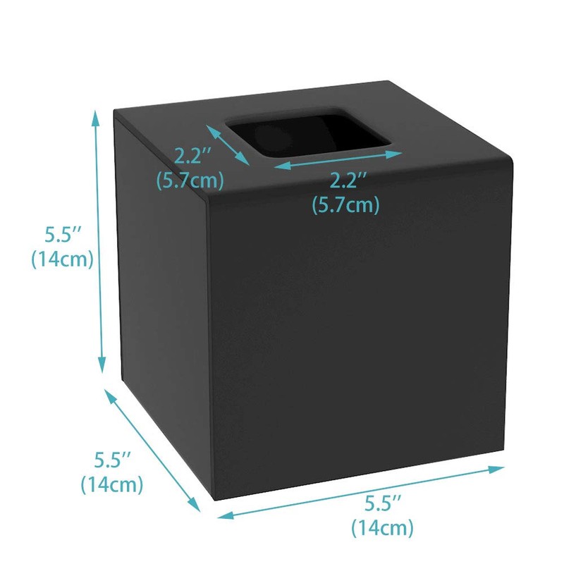 HIIMIEI Acrylic Tissue Box Cover Clear Tissue Holder Square Napkin