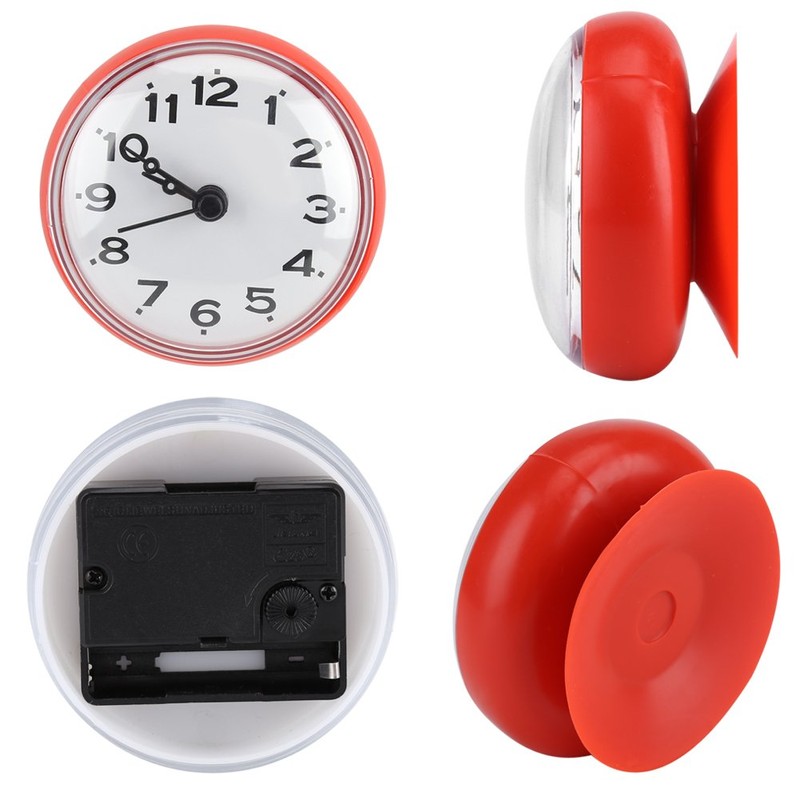 Waterproof Shower Clock with Suction Cup Round Face Arabic Digital