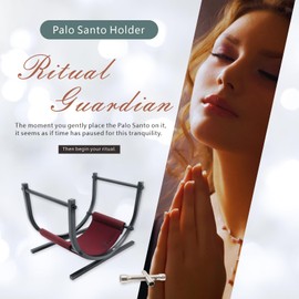 Metal Palo Santo Holder,Wiccan Altar Smudge Bowl & Palo Santo Sticks Holder for Meditation, Rituals & White Sage Smudging | Spiritual Decor Gift for Yoga & Energy Healing (Metal)